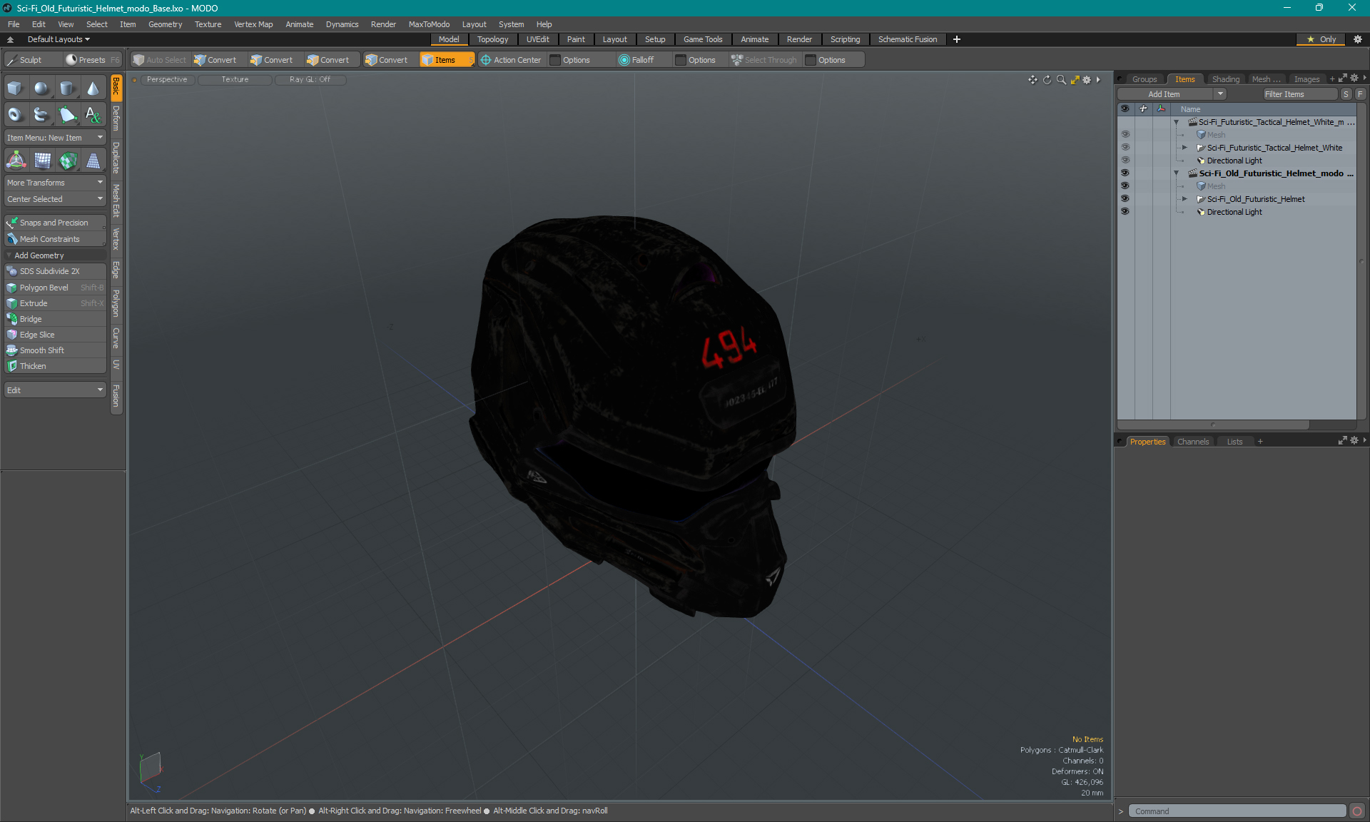 3D Sci-Fi Old Futuristic Helmet model