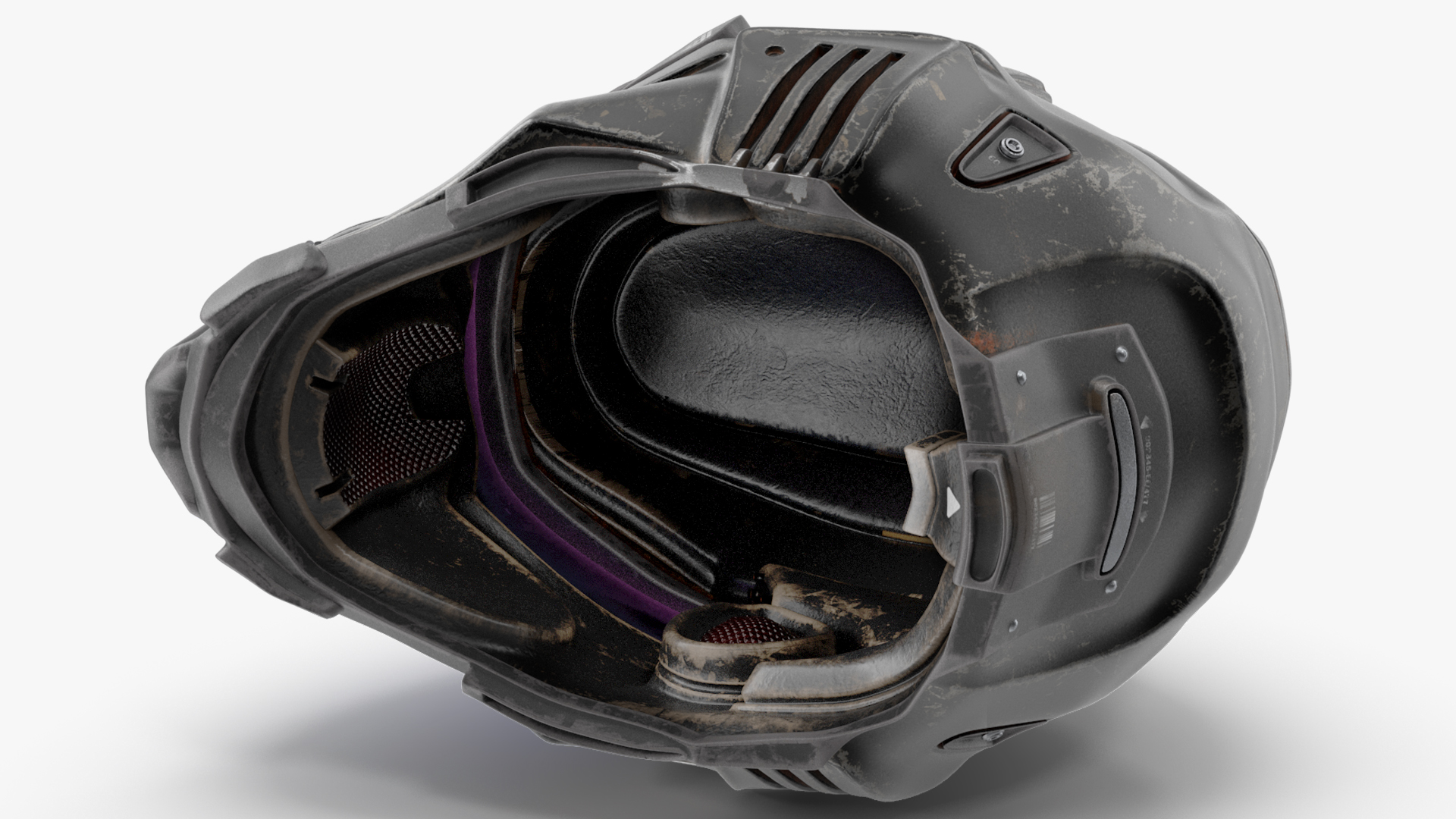 3D Sci-Fi Old Futuristic Helmet model