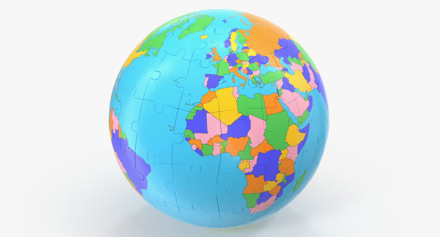 Globe Puzzle 3D