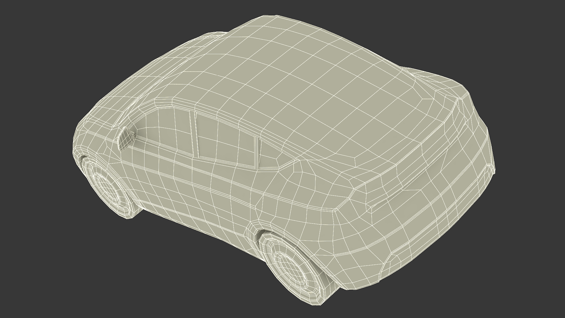 Stylized Tesla Model Y Rigged 3D model