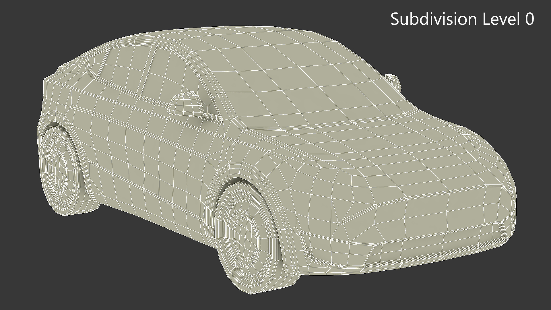 Stylized Tesla Model Y Rigged 3D model