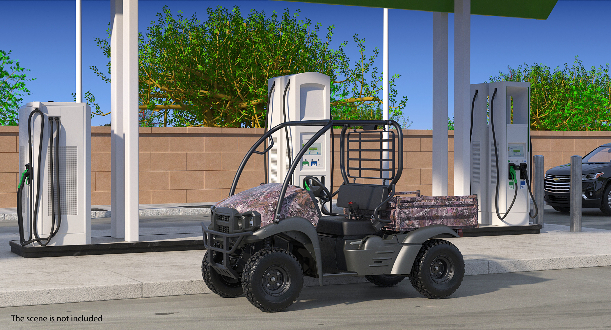 3D Utility Vehicle 4x4 Camo Rigged