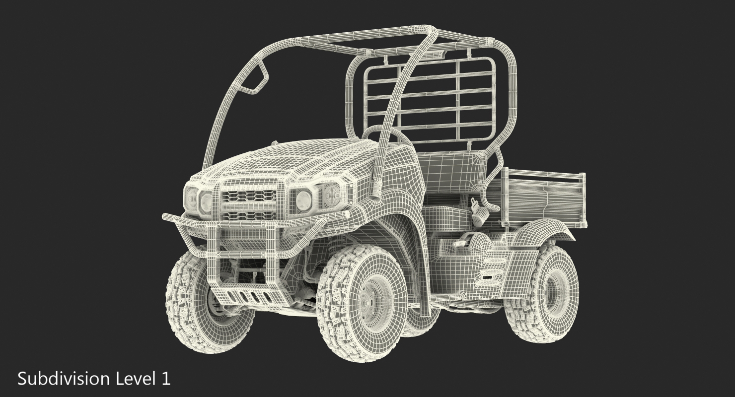 3D Utility Vehicle 4x4 Camo Rigged