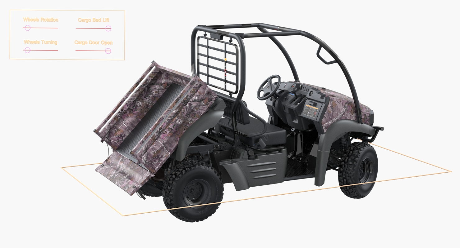 3D Utility Vehicle 4x4 Camo Rigged