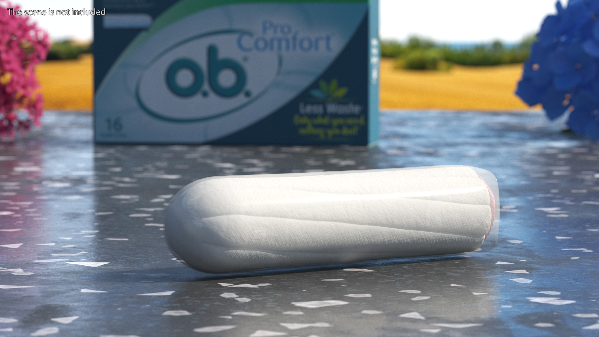 3D Packed Menstrual Tampon model