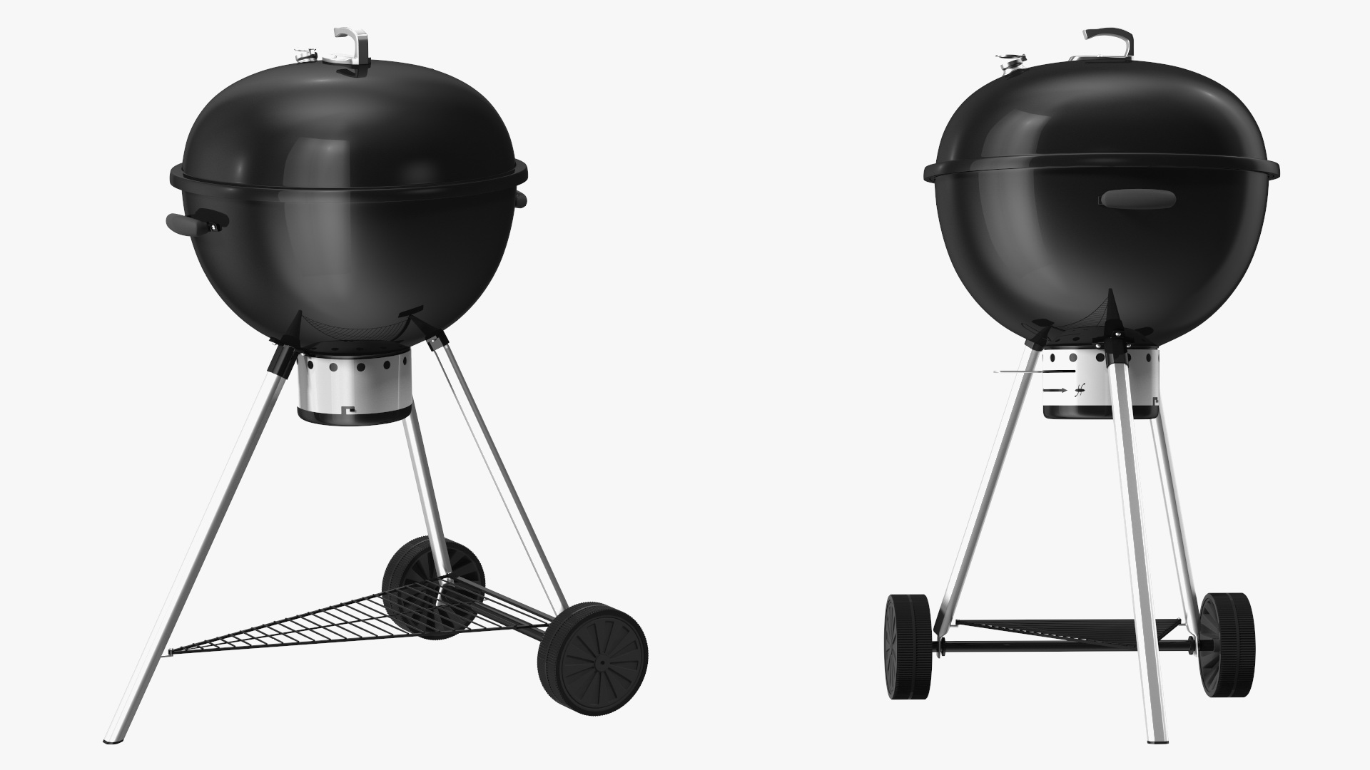 3D Kettle Charcoal Grill