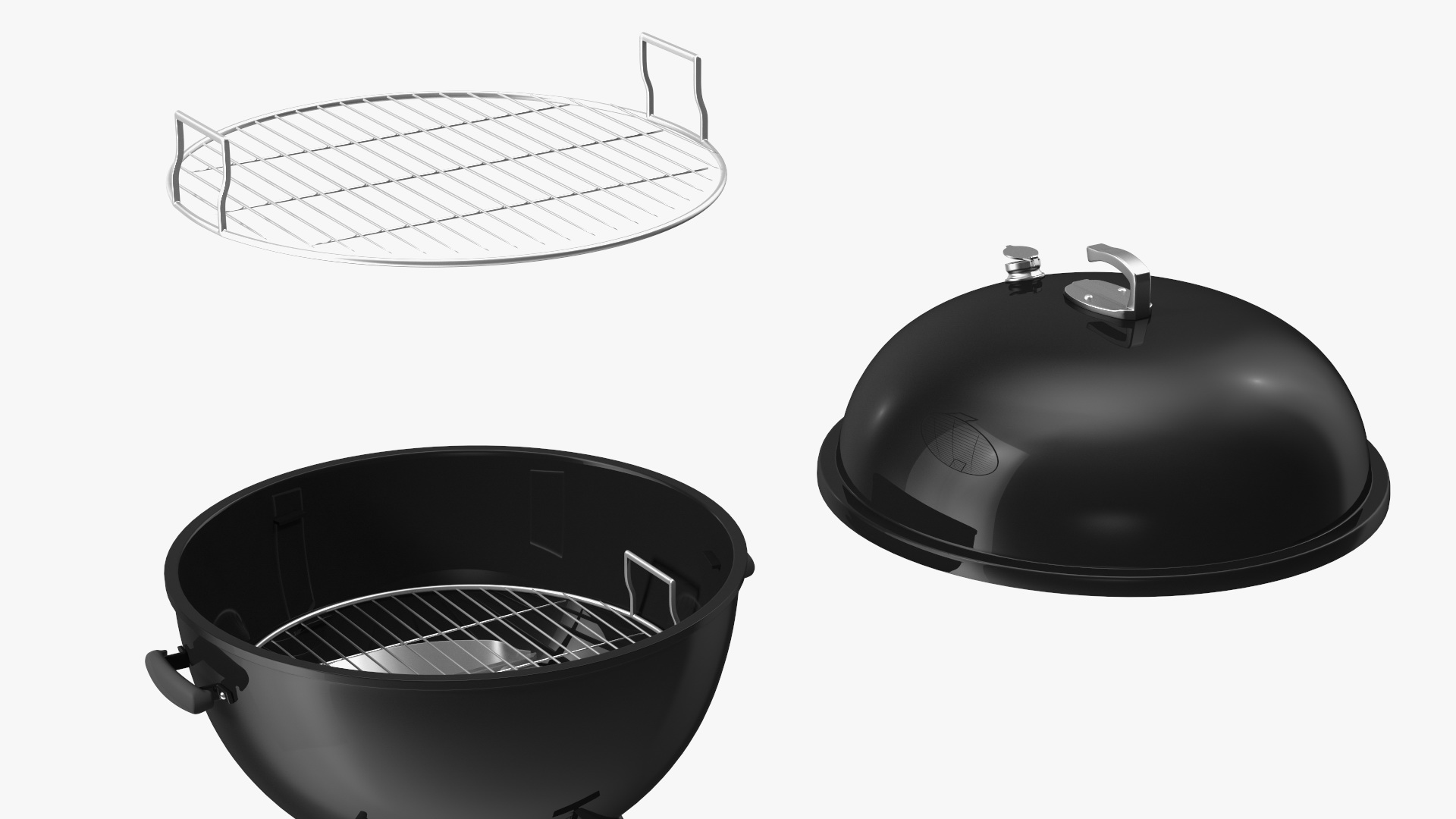 3D Kettle Charcoal Grill