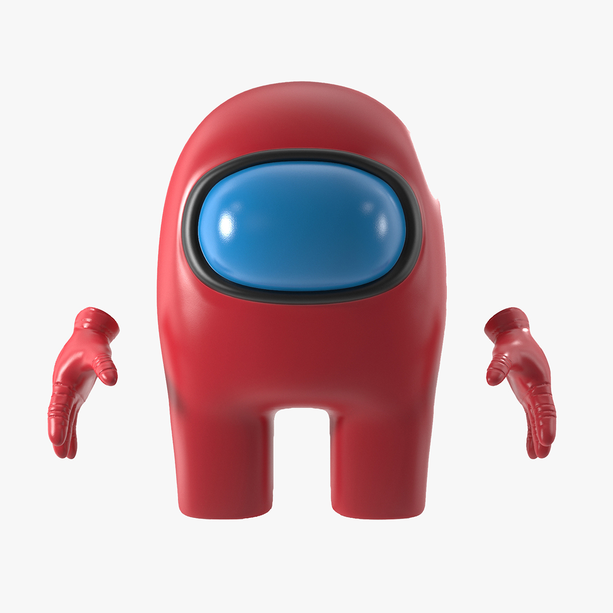 3D Among Us Character Red Rigged for Cinema 4D model