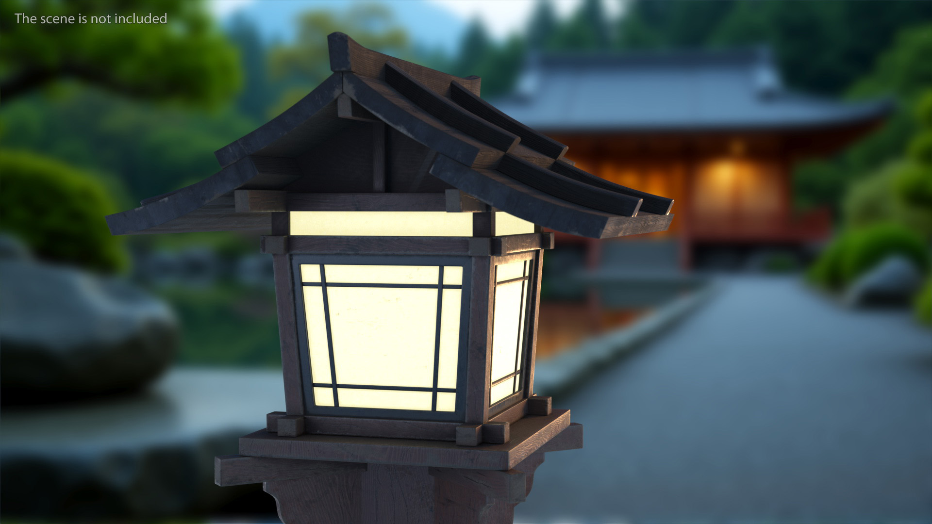 3D Japanese Lantern Small Old