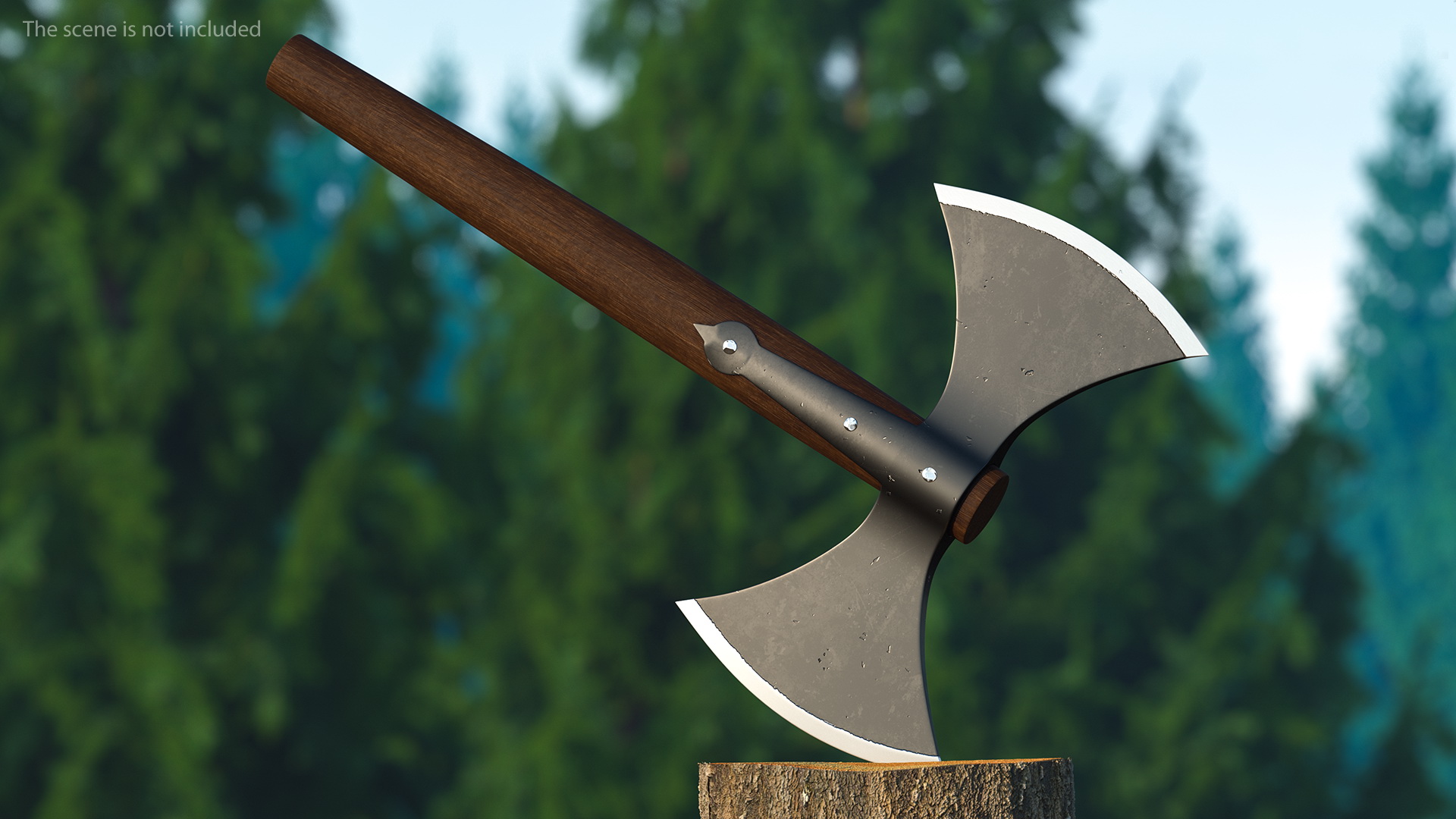 3D Throwing Double Bladed Axe