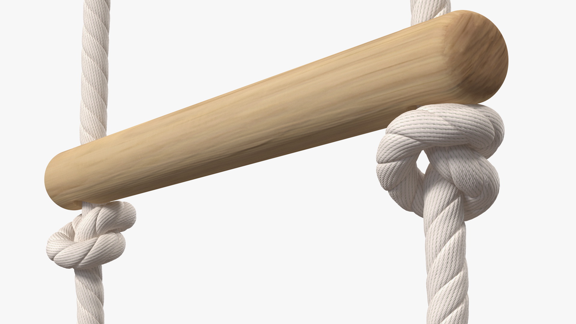 3D Wooden Rope Ladder model