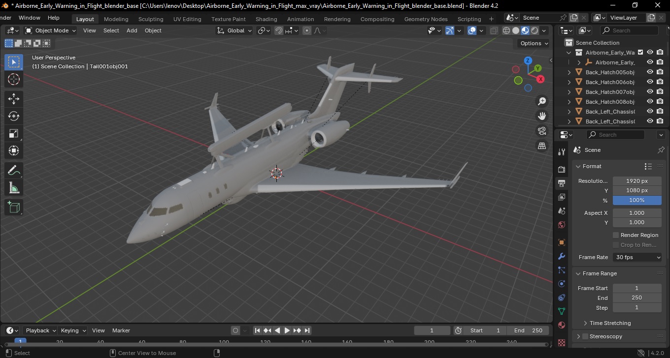 Airborne Early Warning in Flight 3D