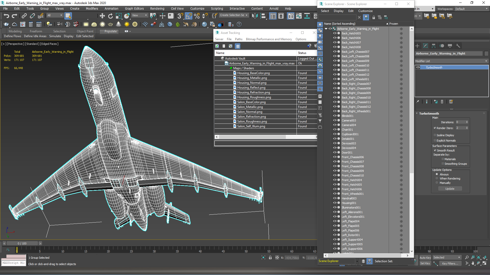 Airborne Early Warning in Flight 3D