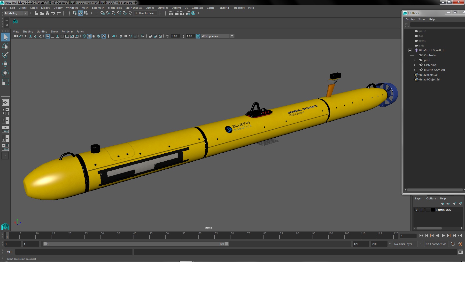 3D Bluefin UUV