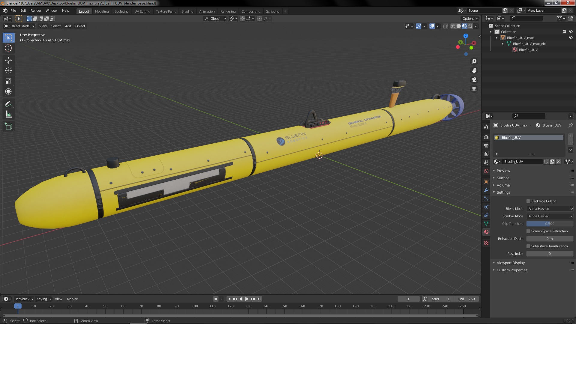 3D Bluefin UUV