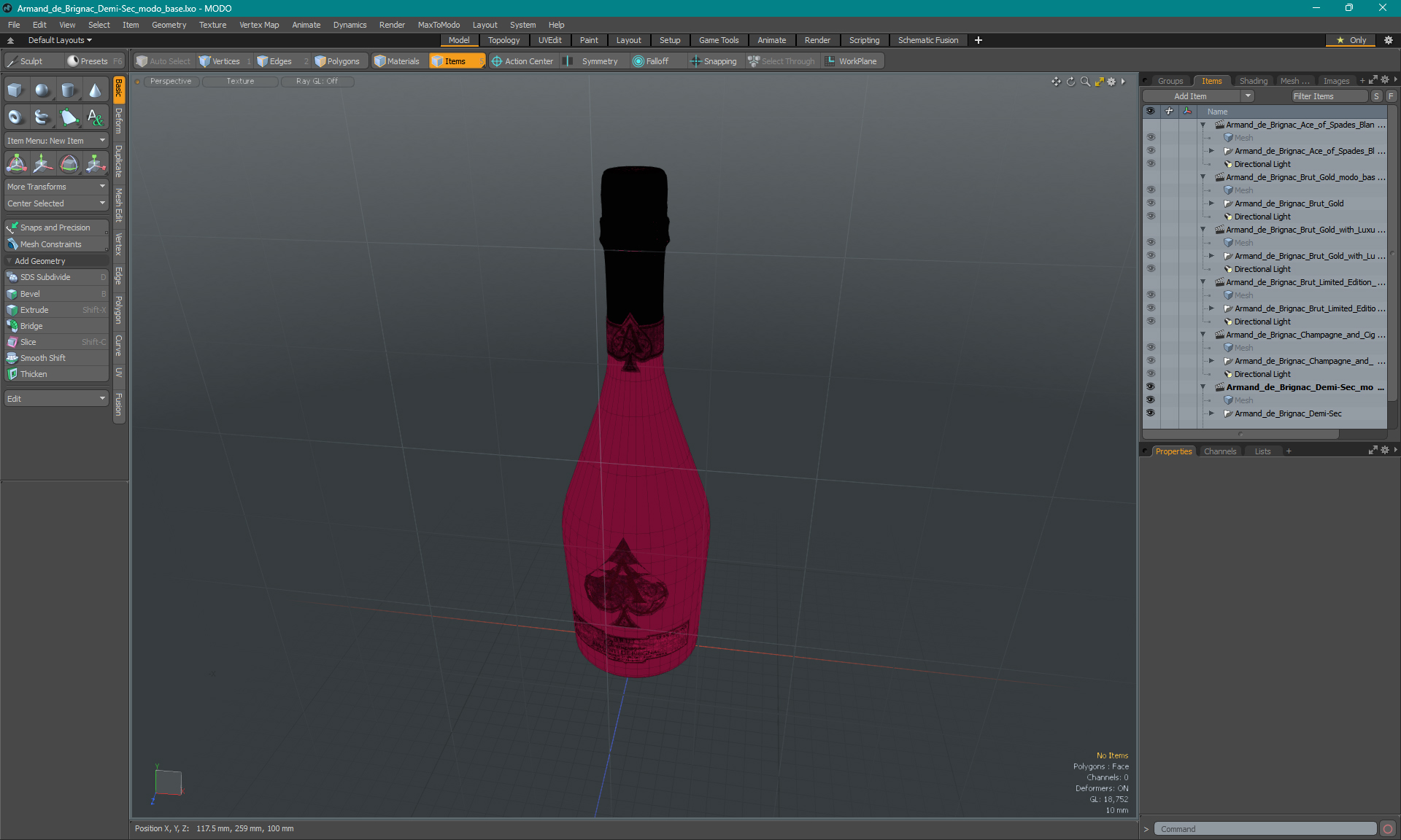 3D Armand de Brignac Demi-Sec