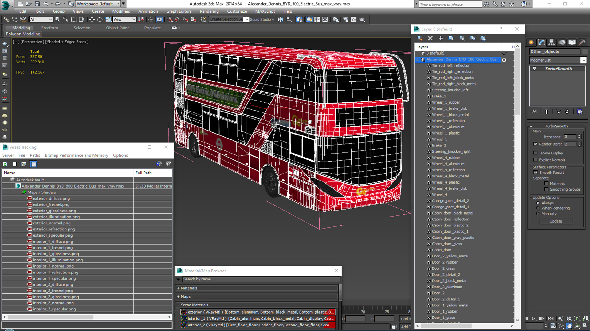 Alexander Dennis BYD 500 Electric Bus 3D