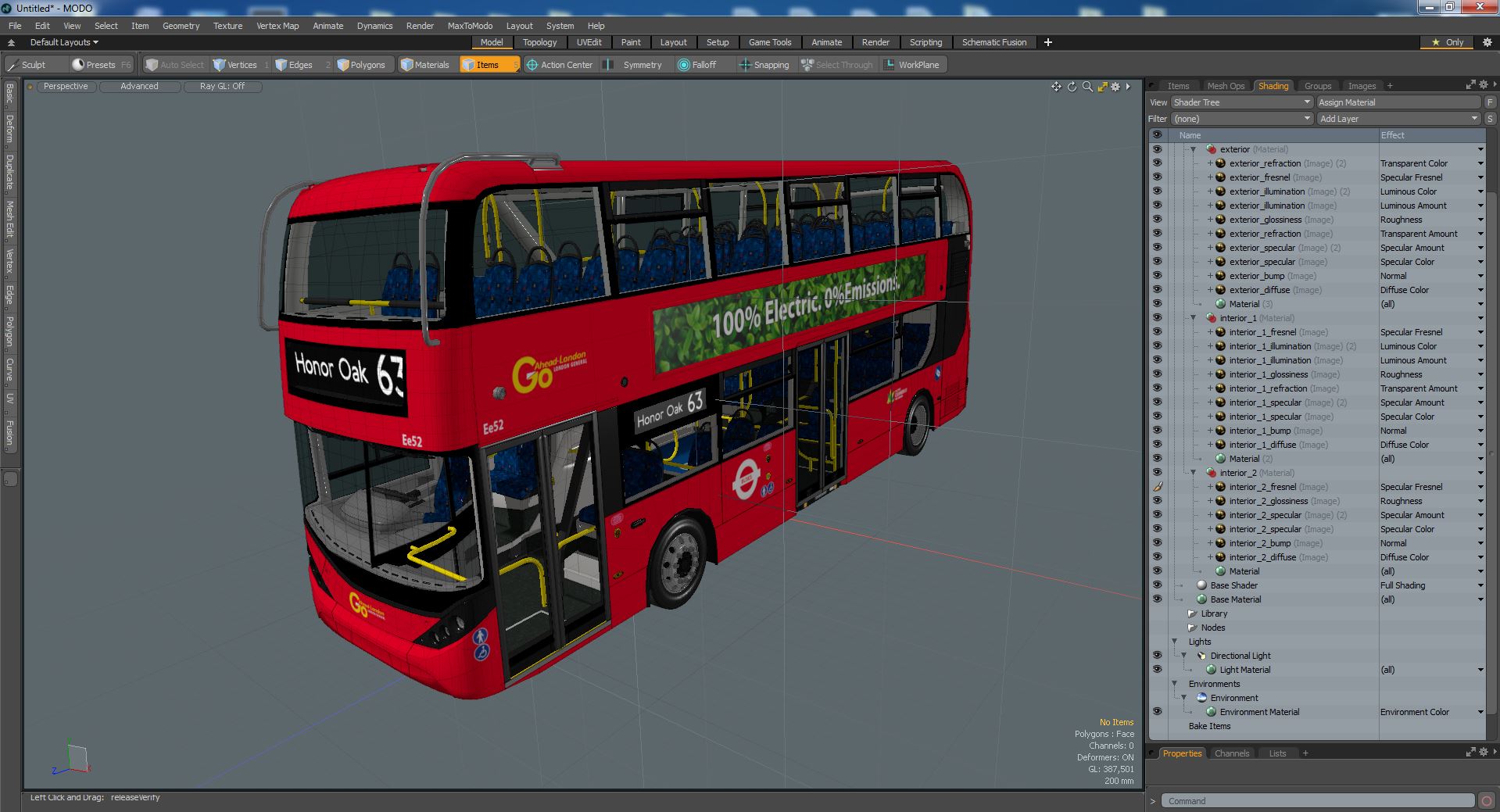 Alexander Dennis BYD 500 Electric Bus 3D