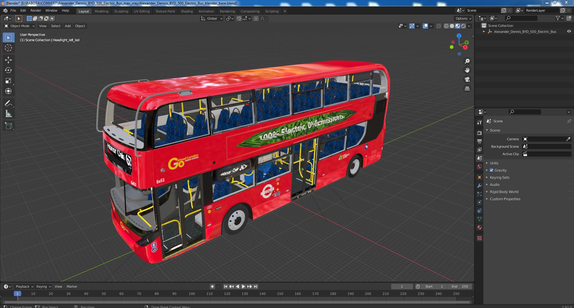 Alexander Dennis BYD 500 Electric Bus 3D