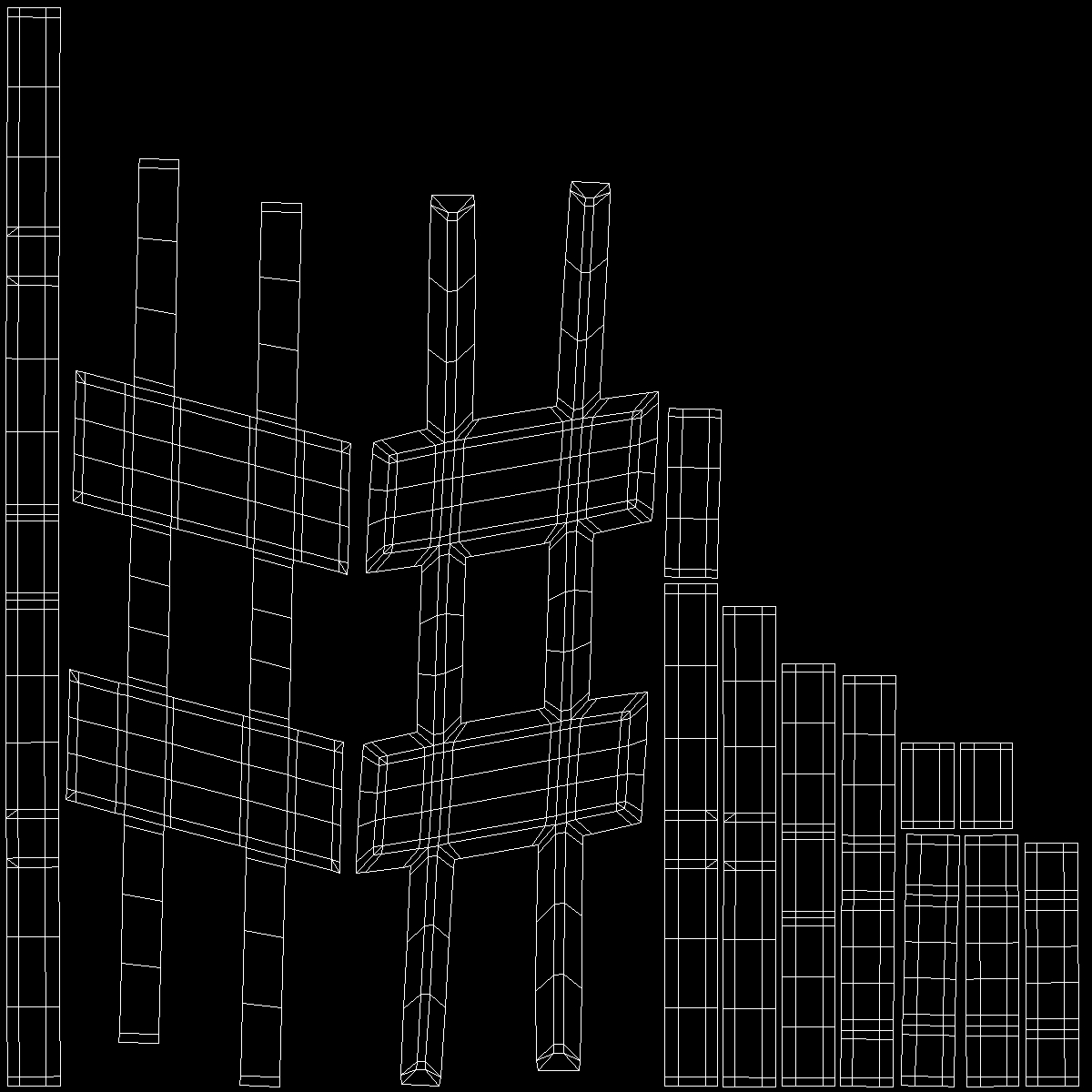 3D Silver Music Stave and Notes model