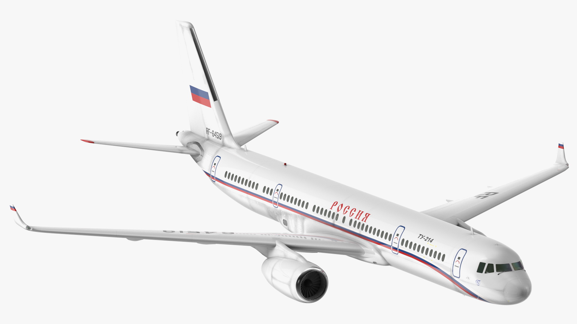 Tupolev Tu-214 Russian Government Airliner Flight 3D model