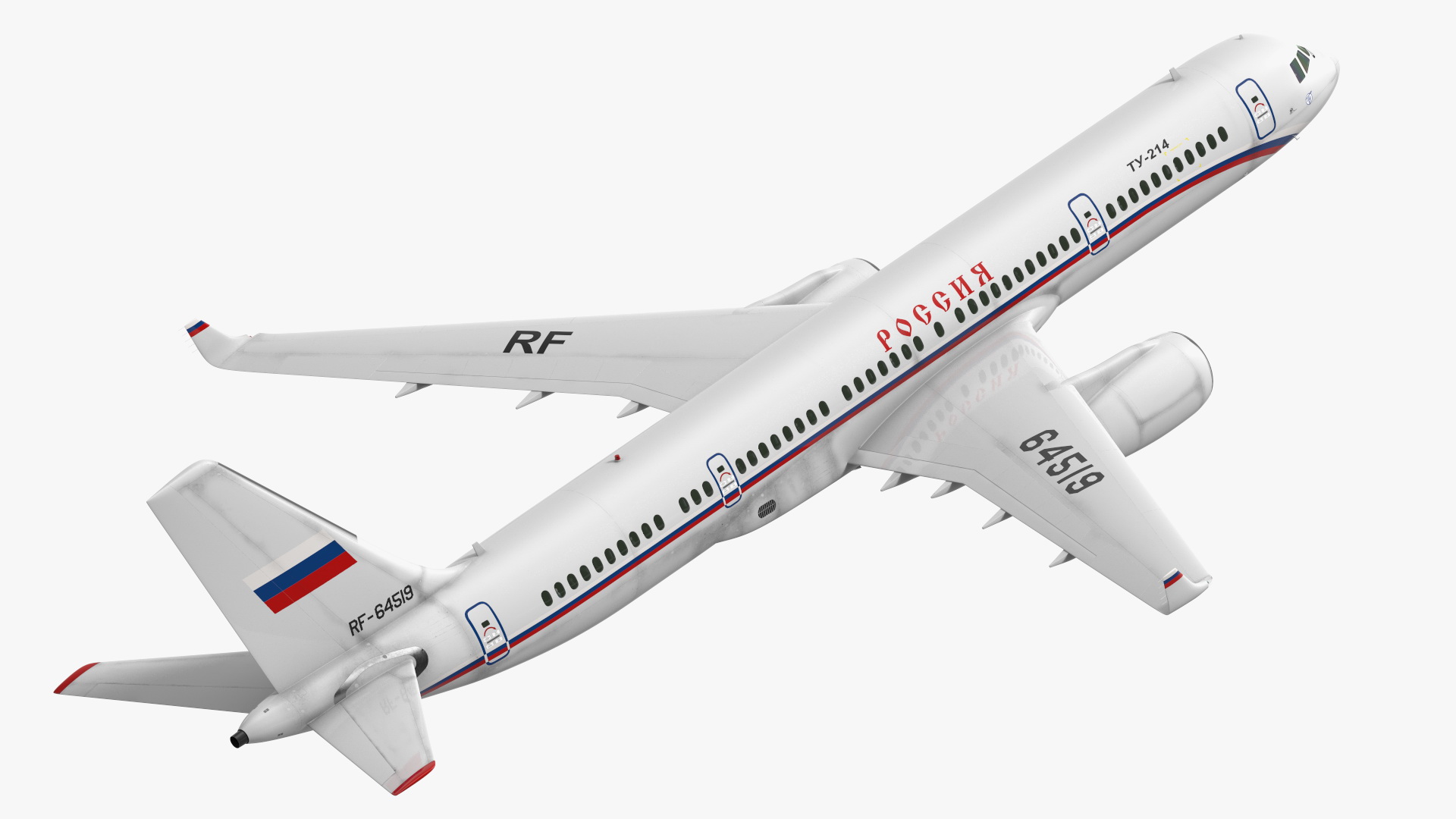 Tupolev Tu-214 Russian Government Airliner Flight 3D model