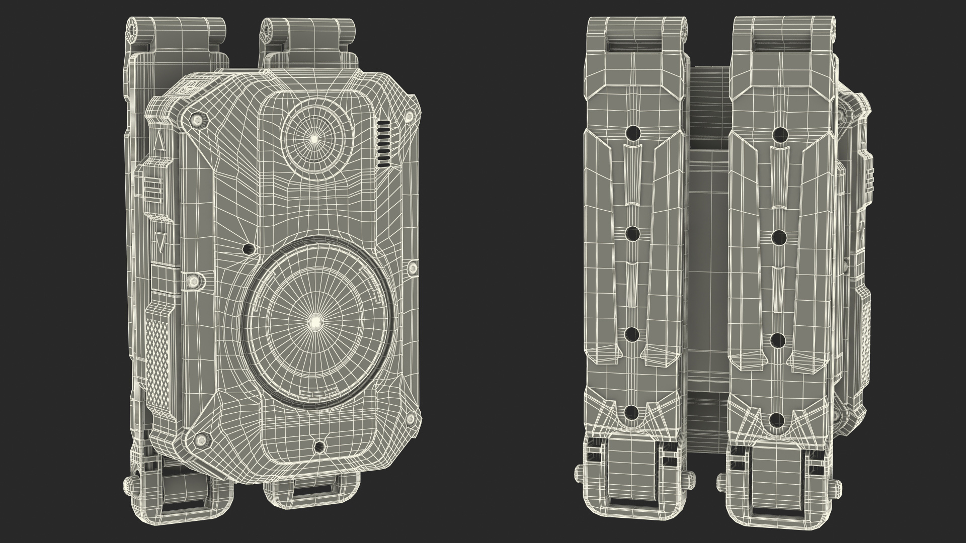 3D model Axon Body 3 Police Body Camera on Molle Mount