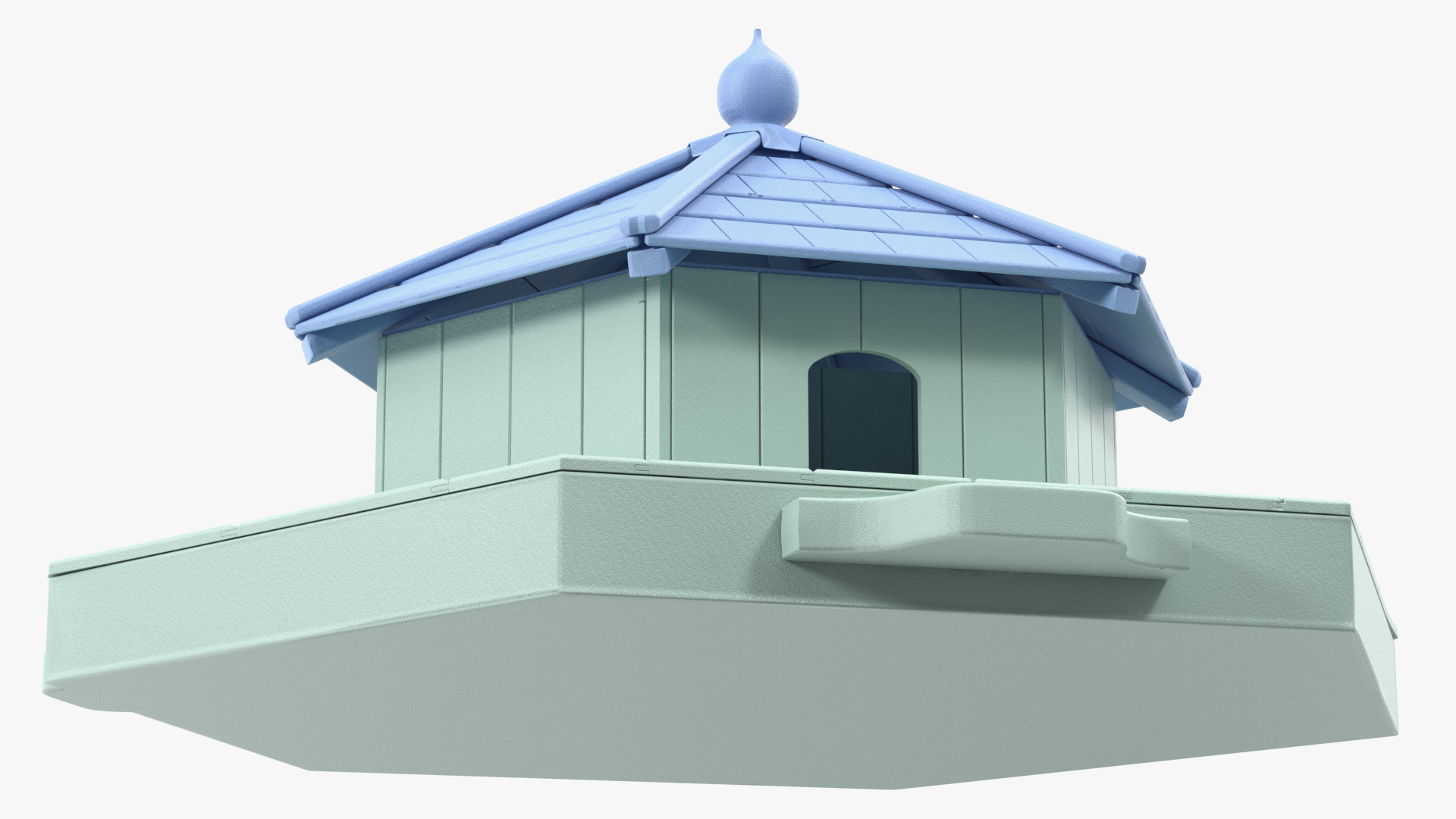 3D Wooden Duck House Floating Blue