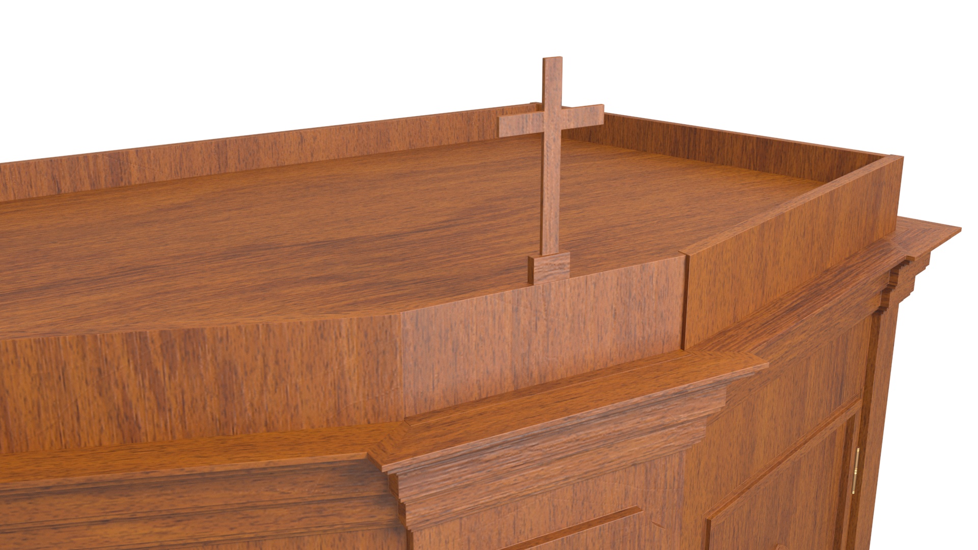 3D model Wooden Confessional Booth