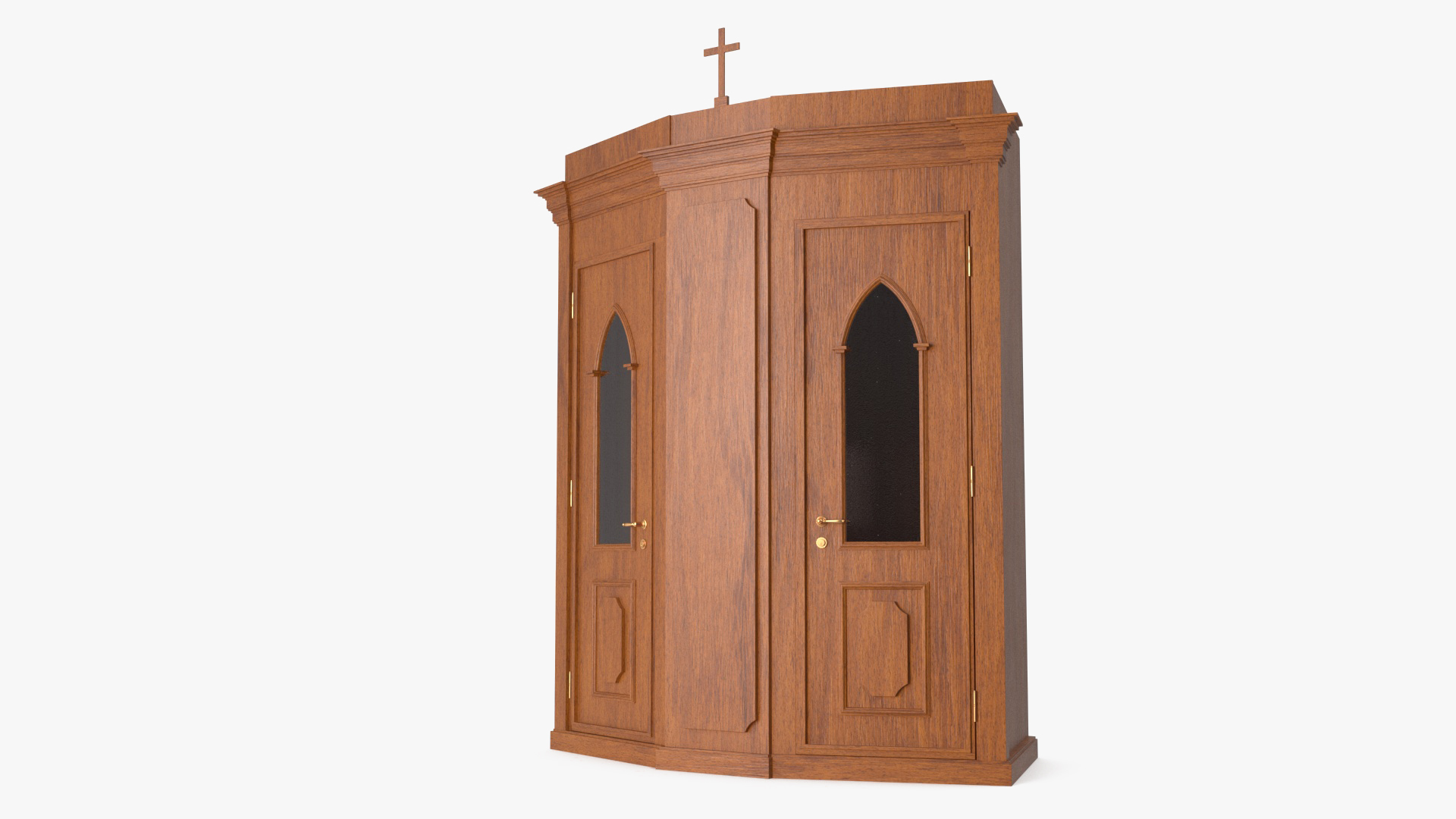 3D model Wooden Confessional Booth