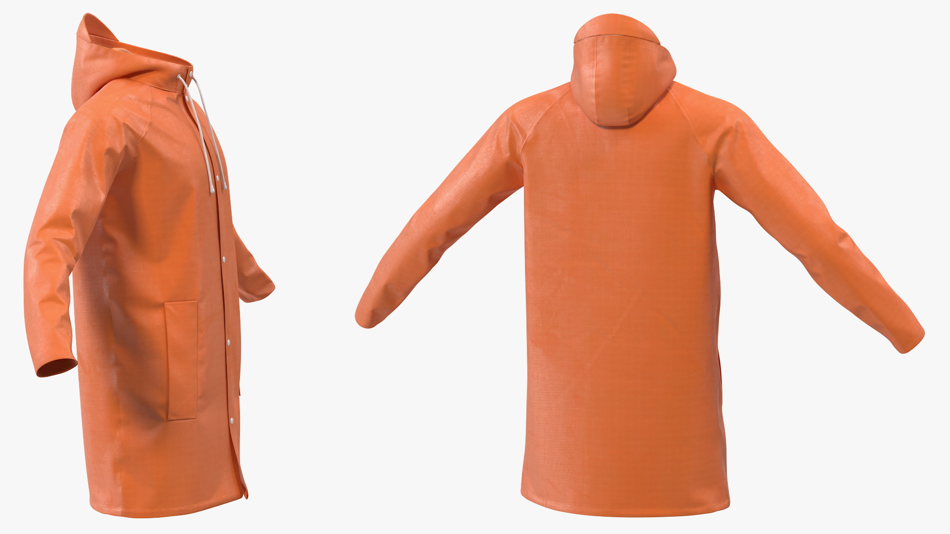 3D Polyester Raincoat model