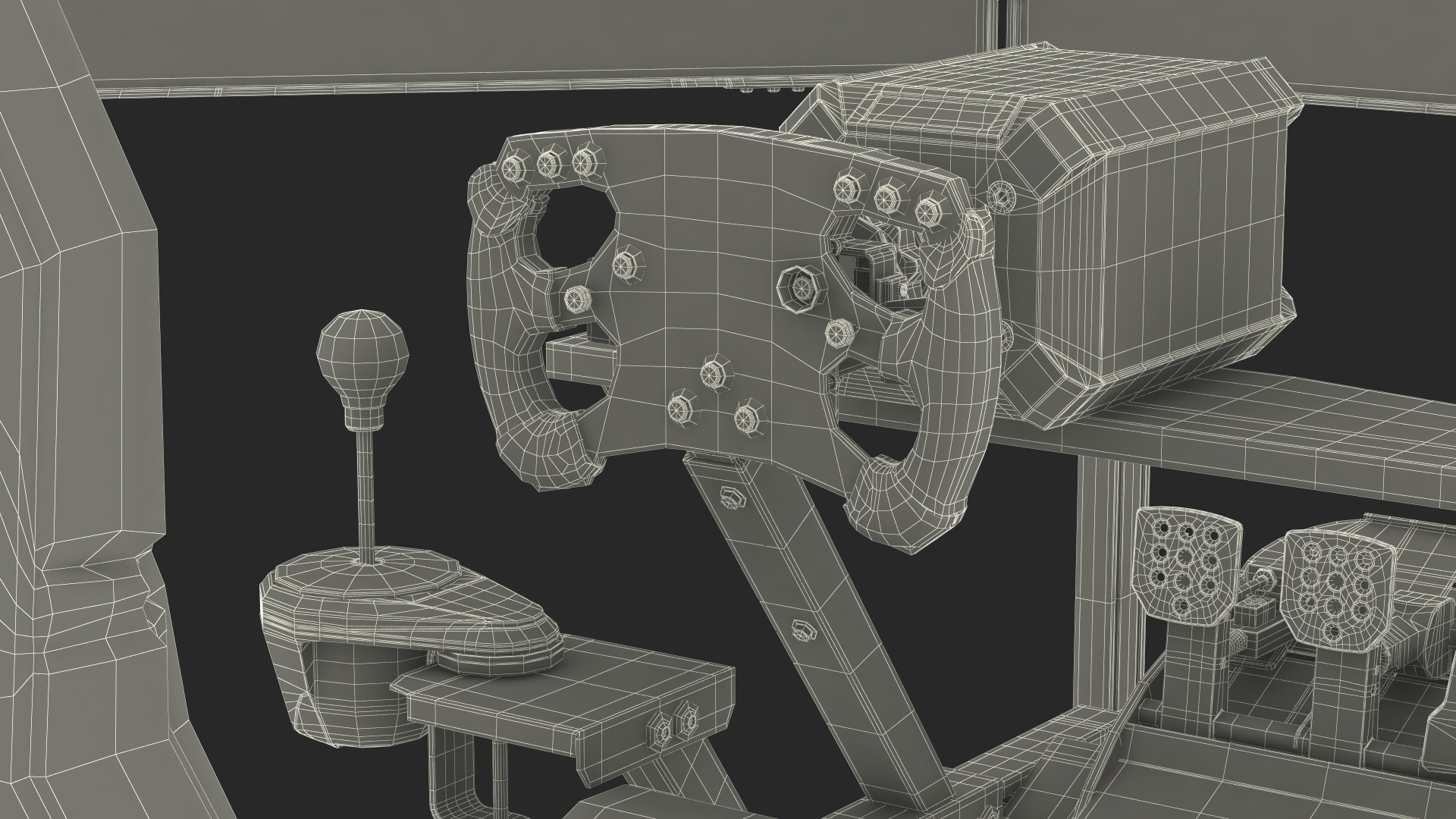 3D F-GT Racing Simulator Cockpit F1 with 3 Monitors model