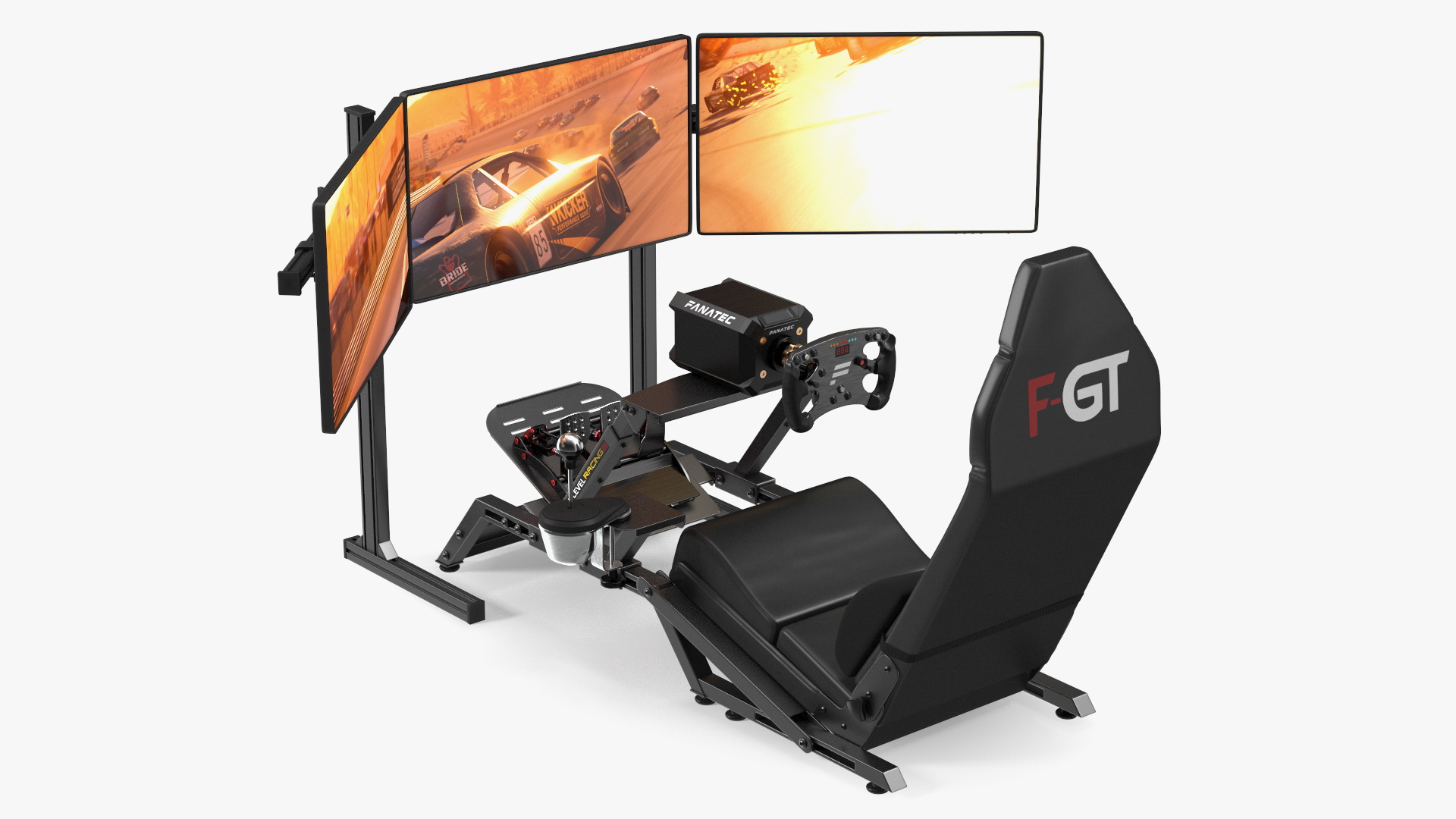 3D F-GT Racing Simulator Cockpit F1 with 3 Monitors model