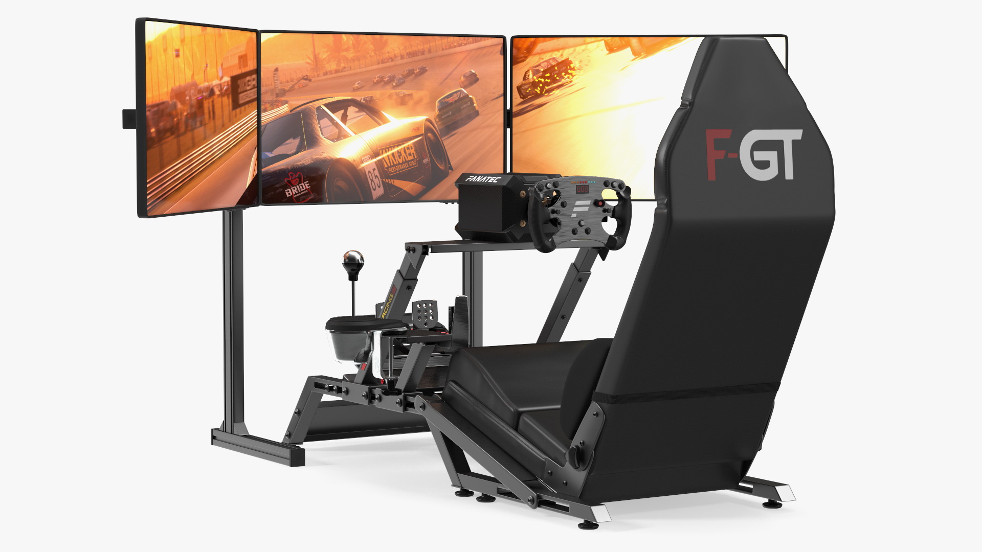 3D F-GT Racing Simulator Cockpit F1 with 3 Monitors model