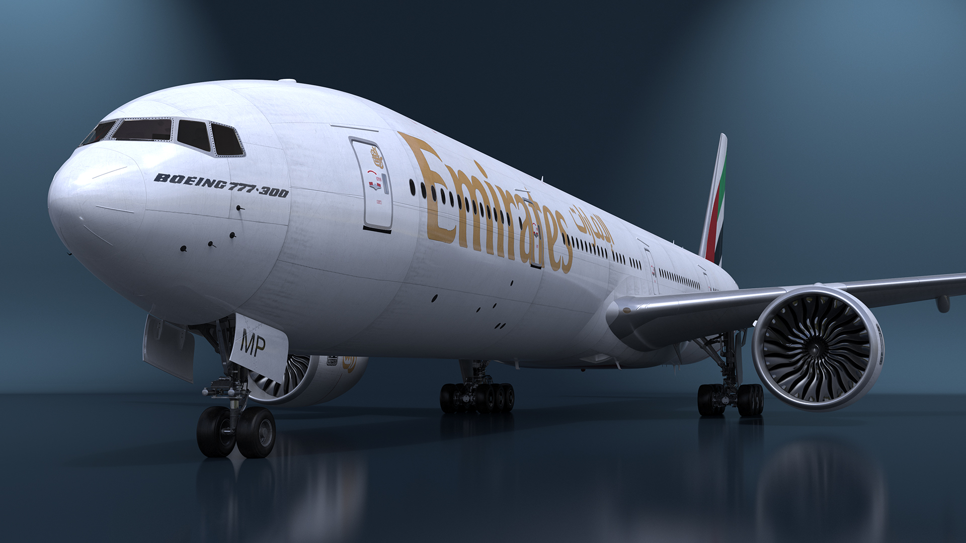 3D Boeing 777 Emirates Airlines model