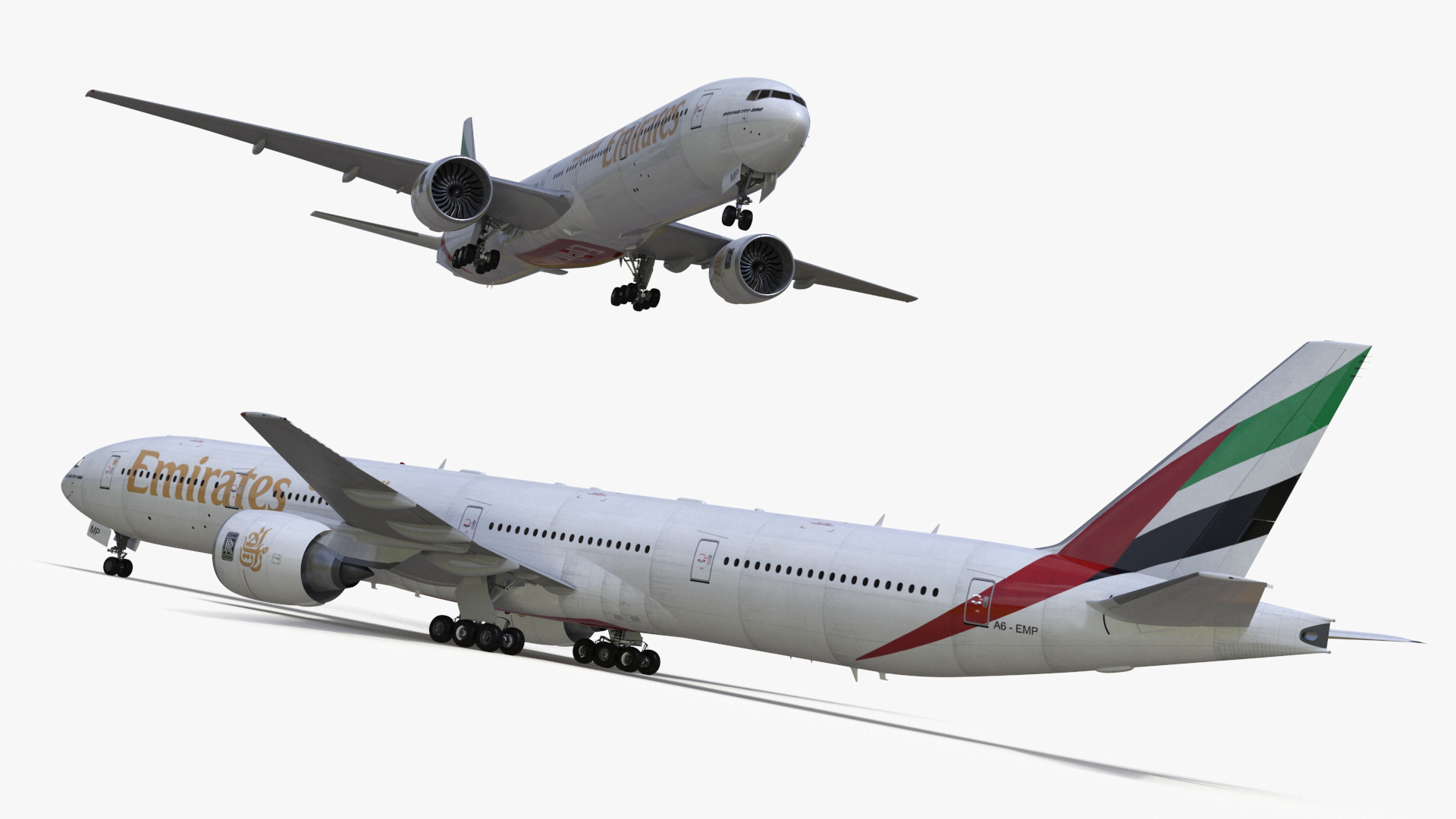 3D Boeing 777 Emirates Airlines model