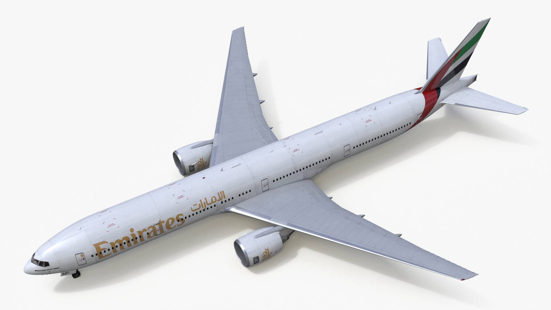 3D Boeing 777 Emirates Airlines model