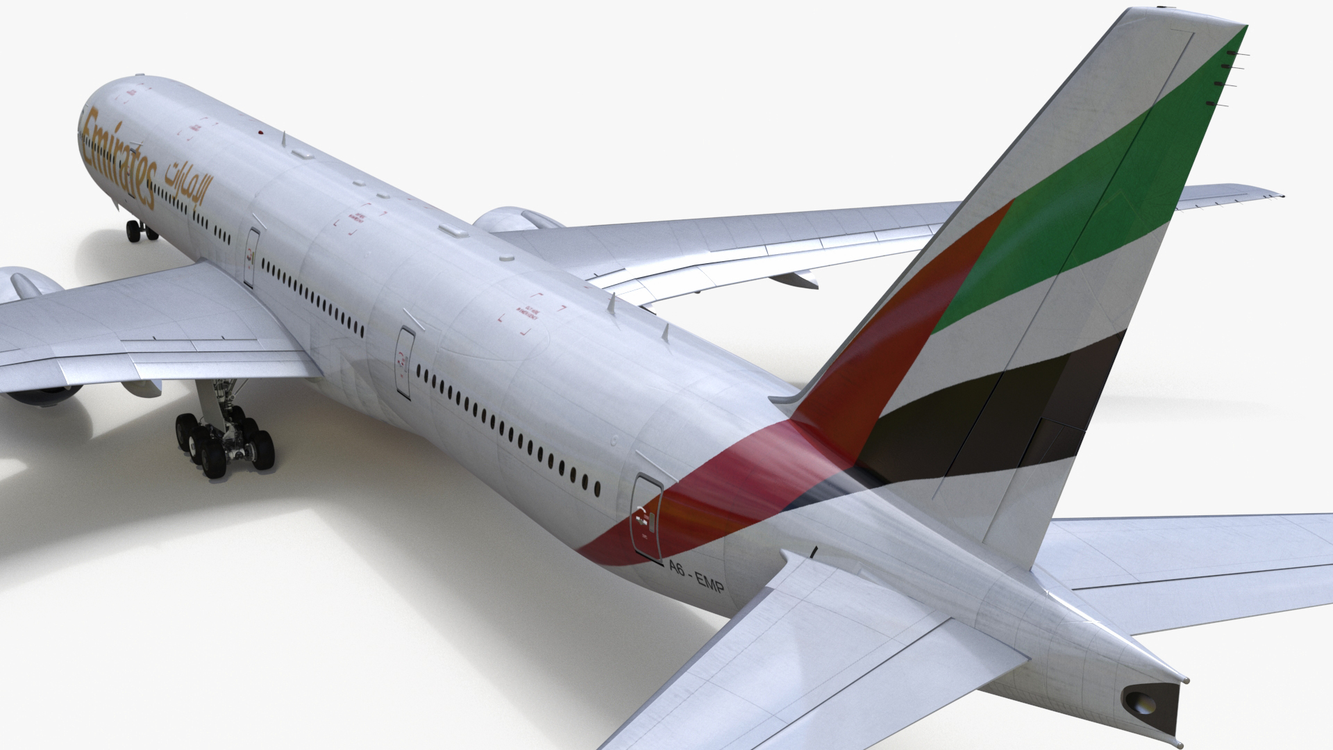 3D Boeing 777 Emirates Airlines model