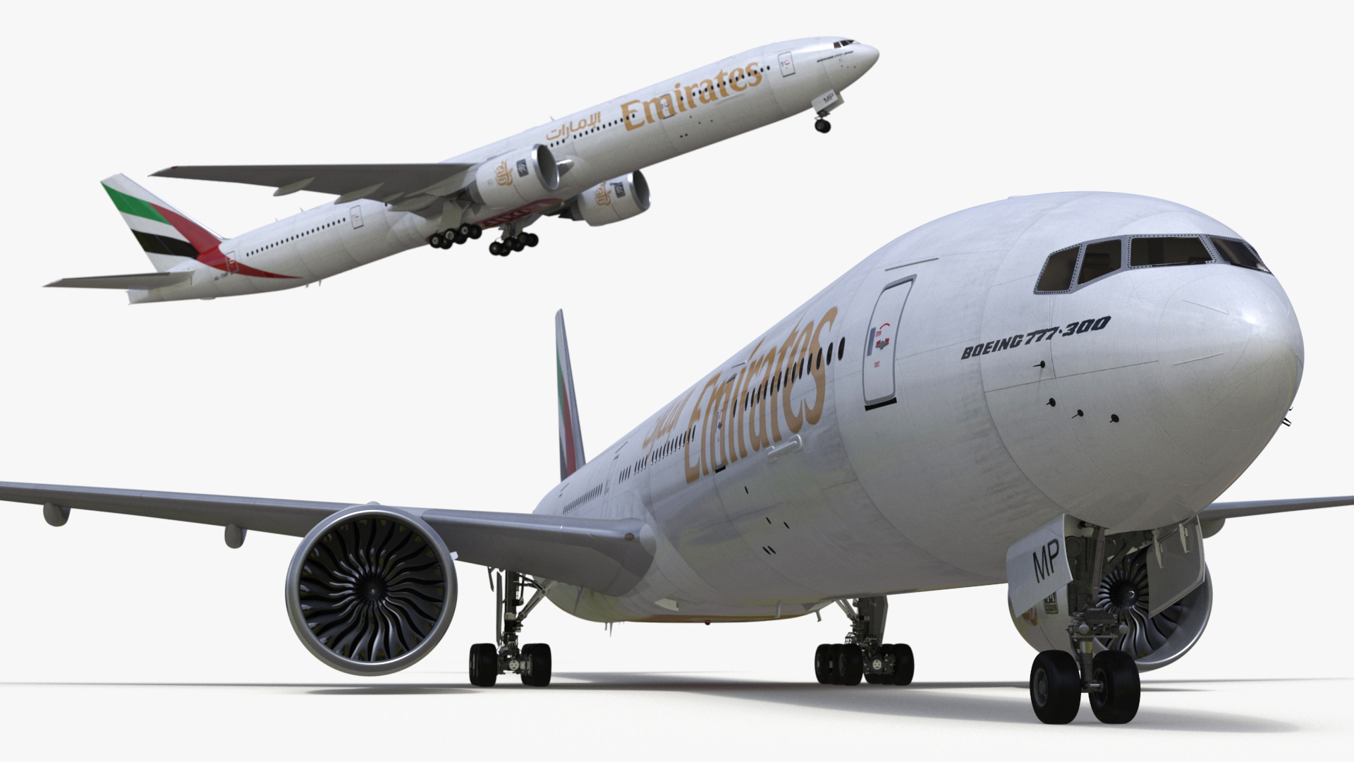 3D Boeing 777 Emirates Airlines model