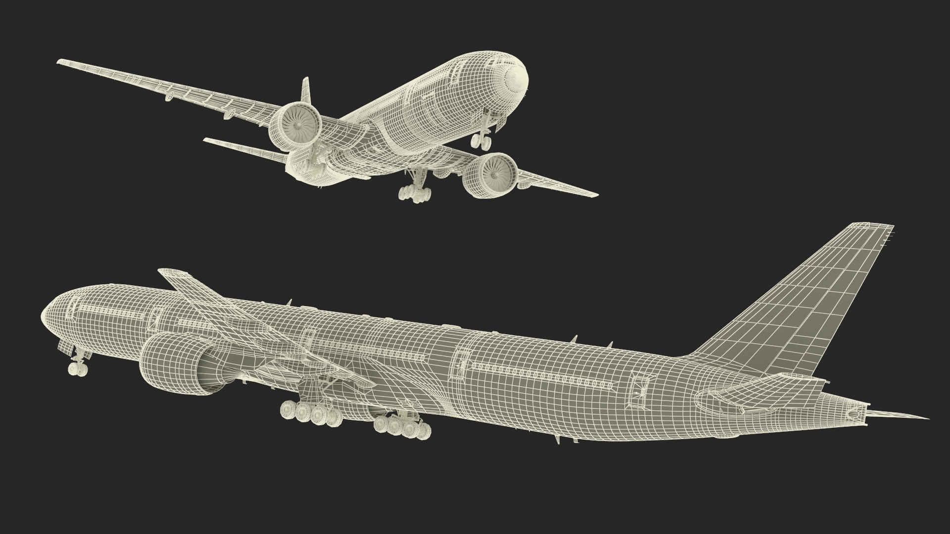 3D Boeing 777 Emirates Airlines model