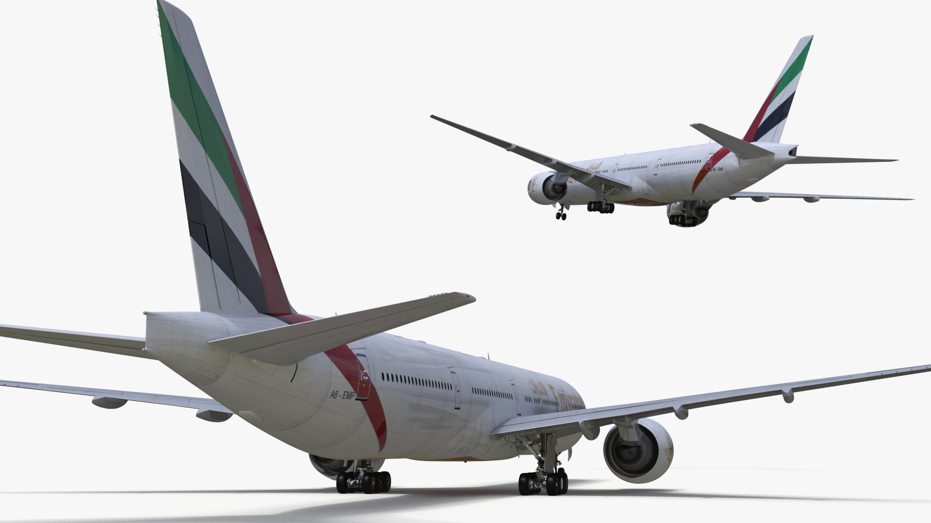 3D Boeing 777 Emirates Airlines model