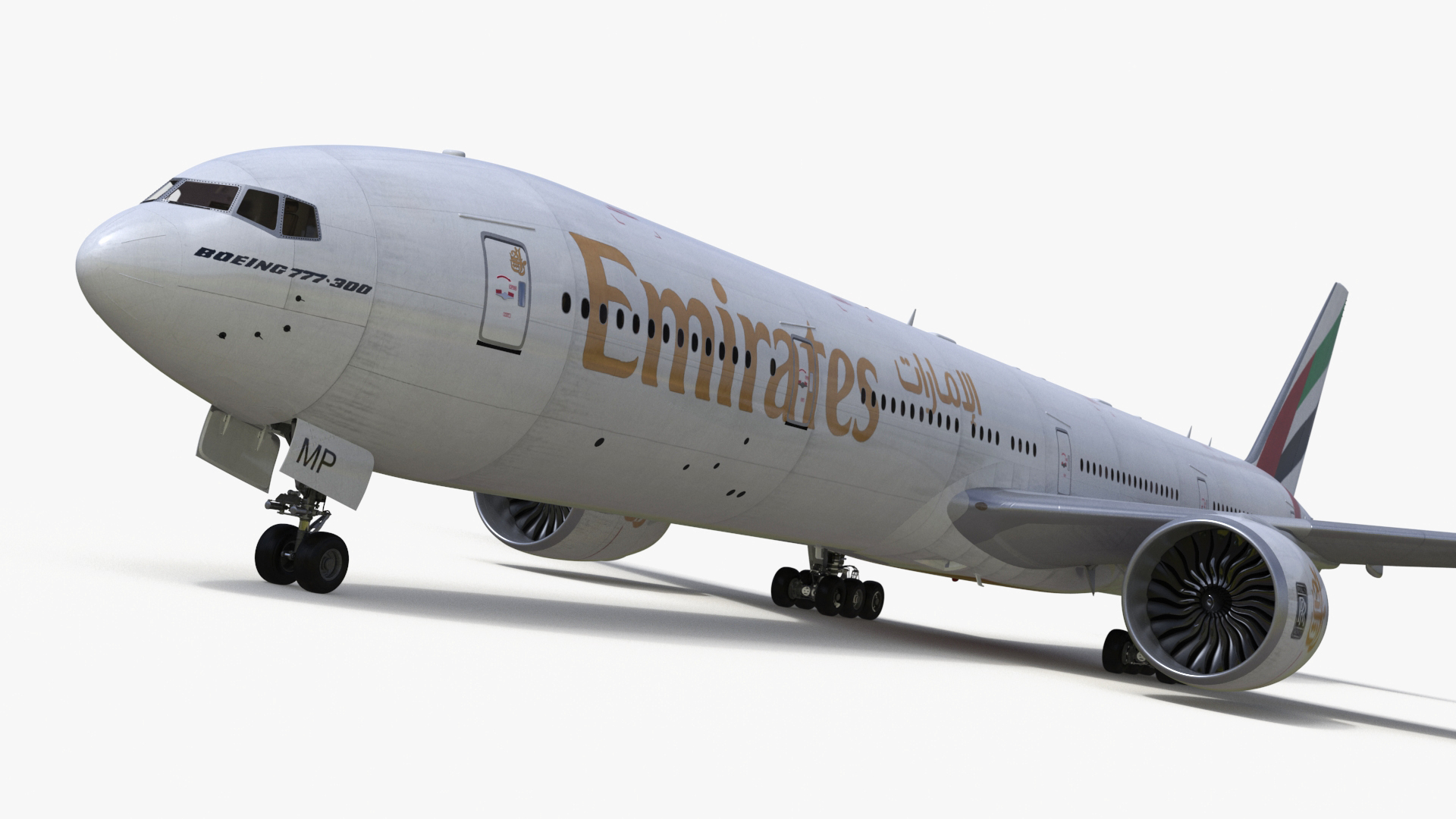 3D Boeing 777 Emirates Airlines model