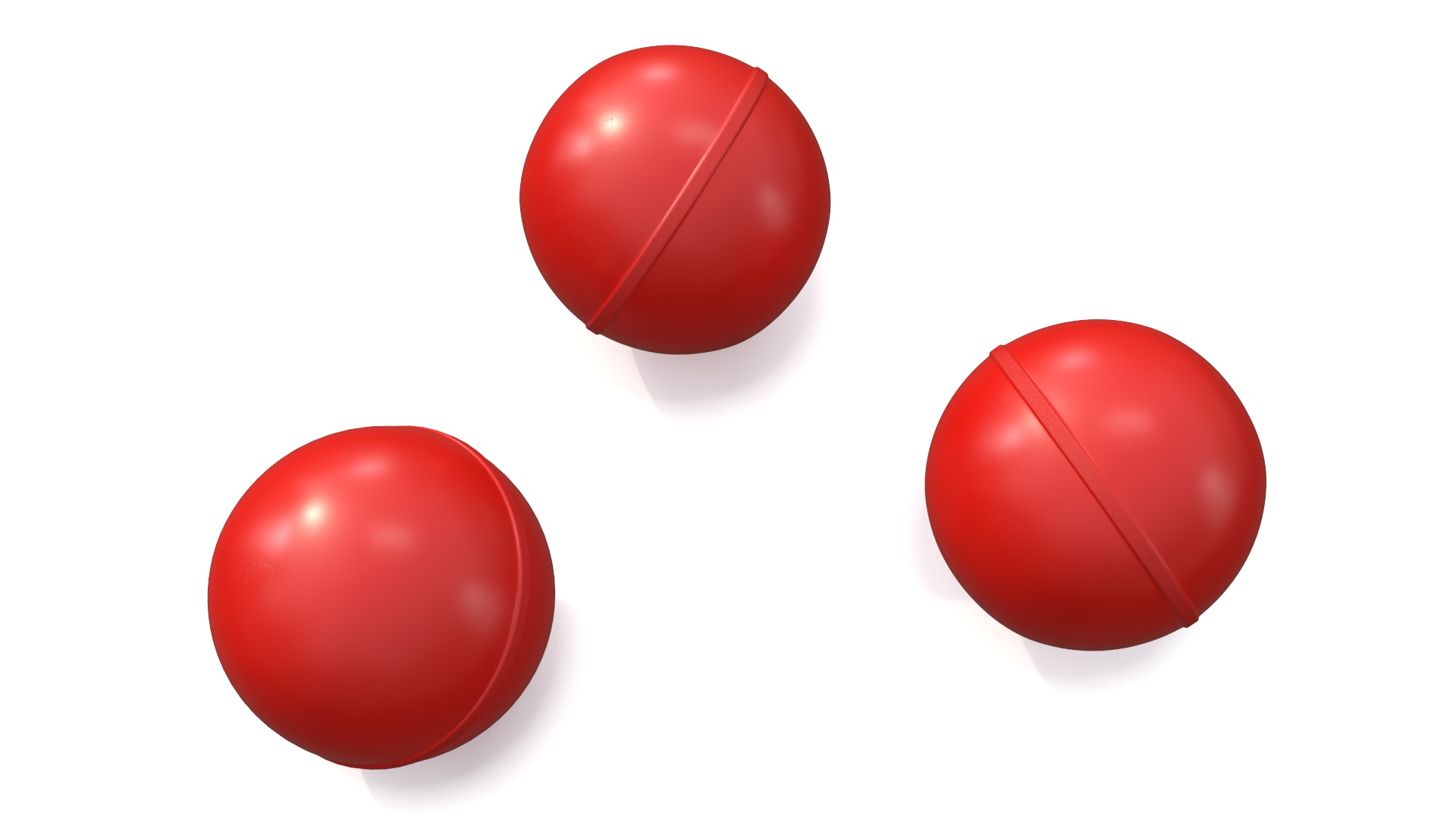 3D Flexi Bouncy Ball Red