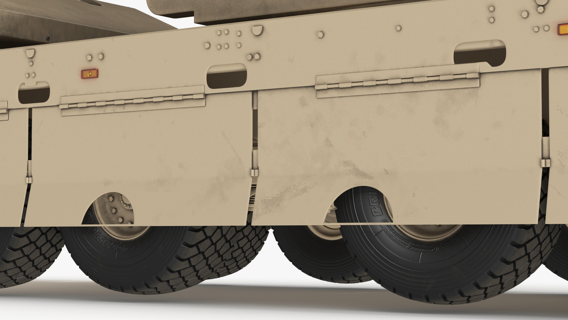 Military Transporter with Rocket Launch System Jobaria Sand 3D model