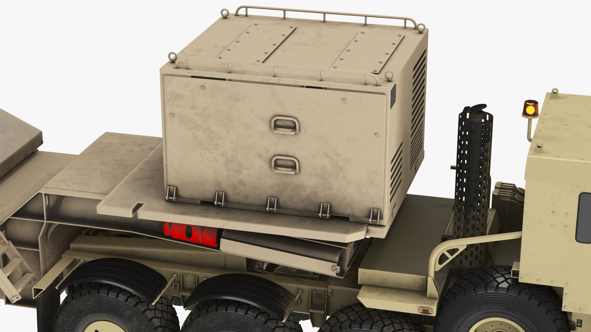 Military Transporter with Rocket Launch System Jobaria Sand 3D model