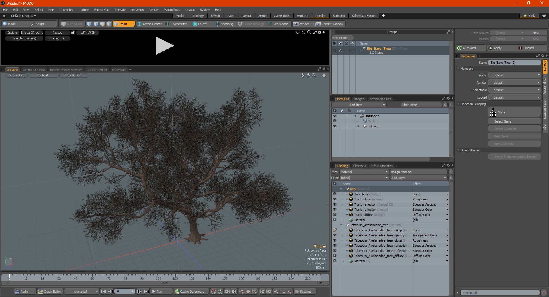 3D Big Bare Tree model