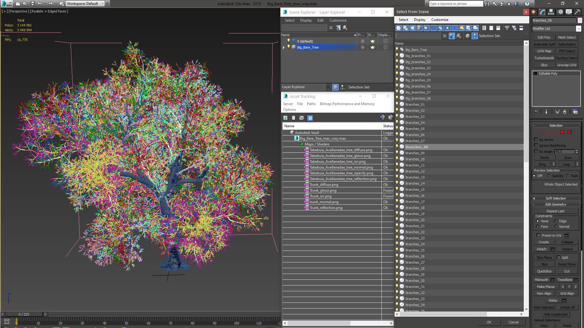 3D Big Bare Tree model