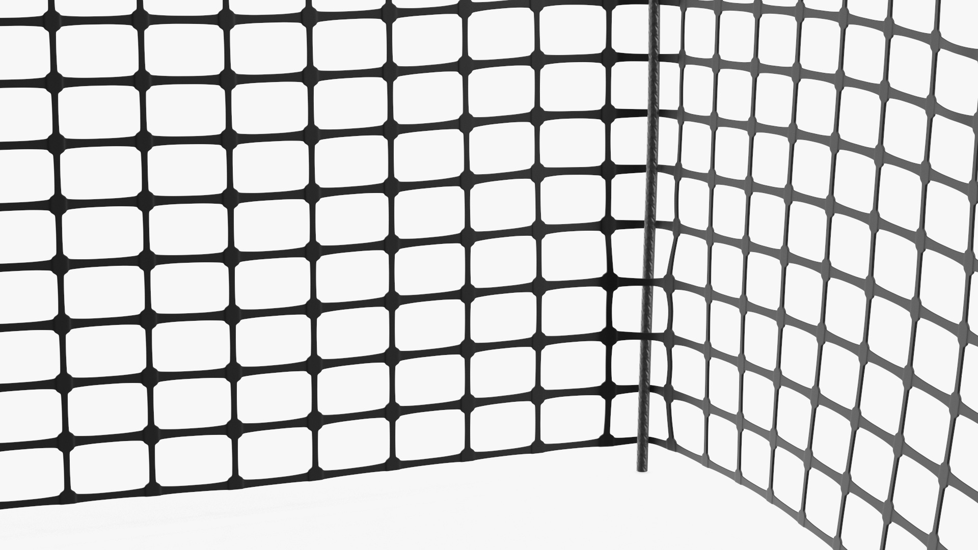 3D model Plastic Security Mesh Fence Corner Black