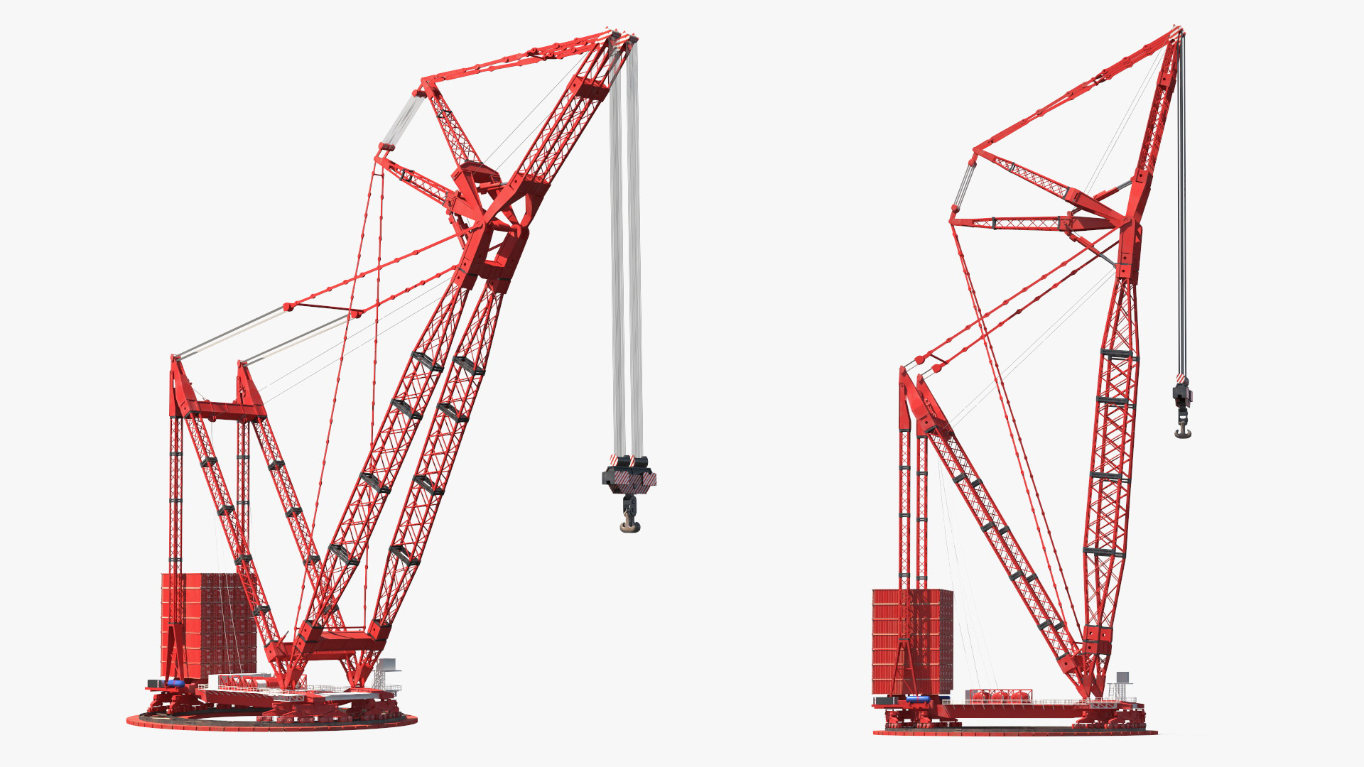 3D Heavy Lift Ring Crane Rigged model