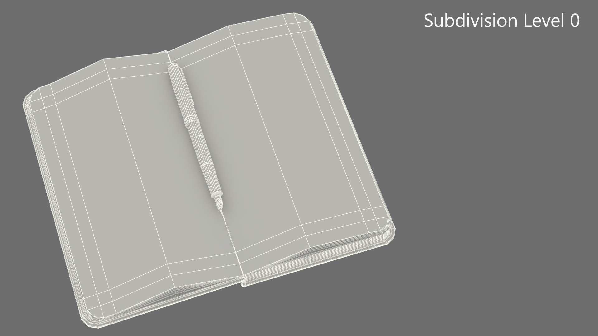 3D model Open Journal with Fountain Pen